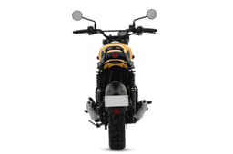 Adding to the visual flair at the rear are the Scrambler's twin exhaust pipes.